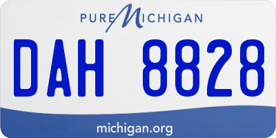 MI license plate DAH8828