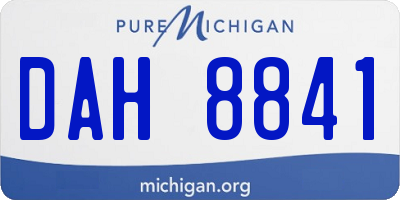 MI license plate DAH8841