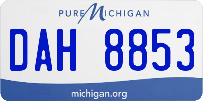 MI license plate DAH8853