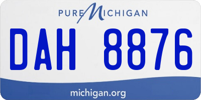 MI license plate DAH8876
