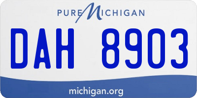 MI license plate DAH8903