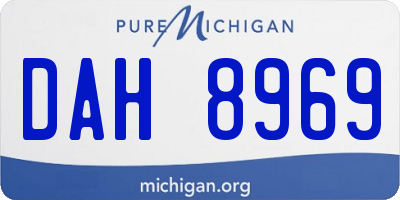 MI license plate DAH8969