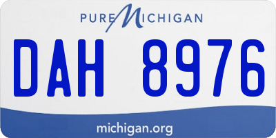MI license plate DAH8976