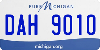 MI license plate DAH9010