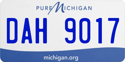 MI license plate DAH9017
