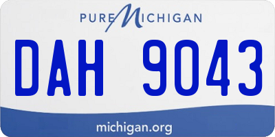 MI license plate DAH9043