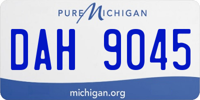 MI license plate DAH9045