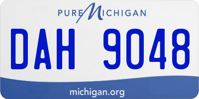 MI license plate DAH9048