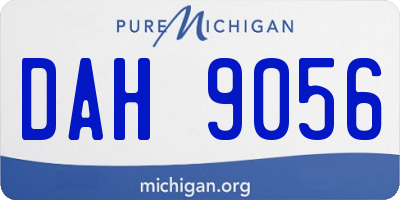 MI license plate DAH9056