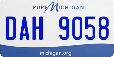 MI license plate DAH9058