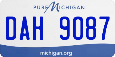 MI license plate DAH9087