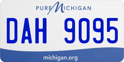 MI license plate DAH9095