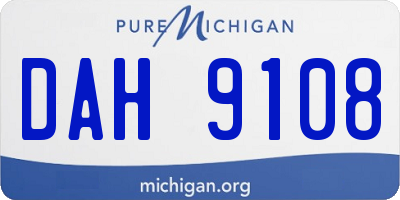 MI license plate DAH9108