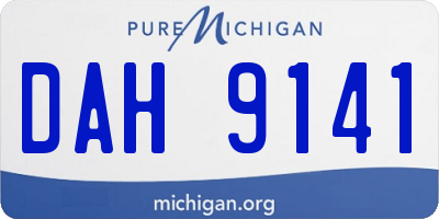 MI license plate DAH9141