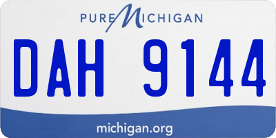 MI license plate DAH9144