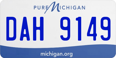 MI license plate DAH9149