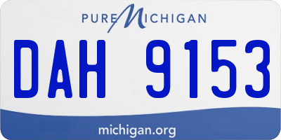 MI license plate DAH9153