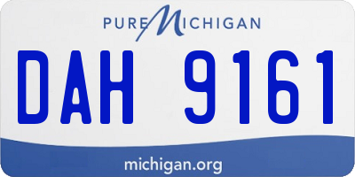 MI license plate DAH9161
