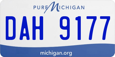 MI license plate DAH9177