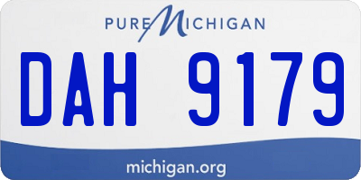 MI license plate DAH9179