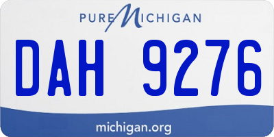 MI license plate DAH9276