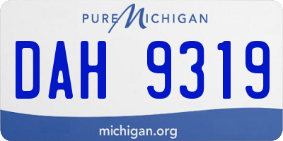 MI license plate DAH9319