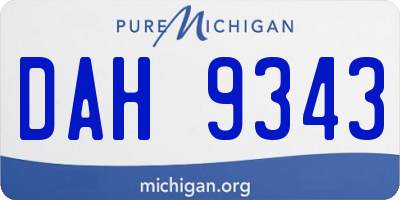 MI license plate DAH9343