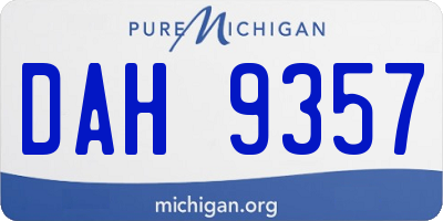 MI license plate DAH9357
