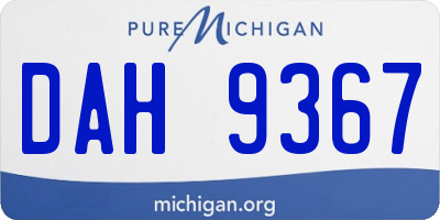 MI license plate DAH9367