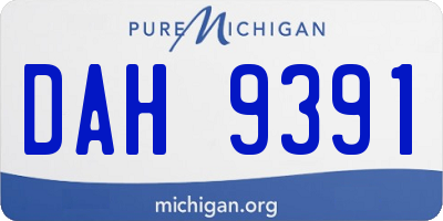 MI license plate DAH9391