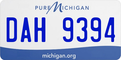 MI license plate DAH9394