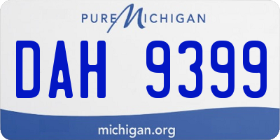 MI license plate DAH9399