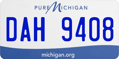 MI license plate DAH9408