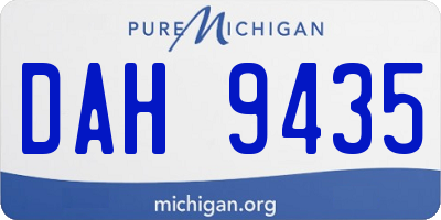 MI license plate DAH9435
