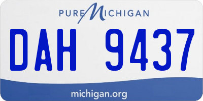 MI license plate DAH9437
