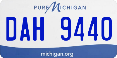 MI license plate DAH9440