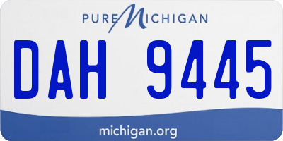 MI license plate DAH9445