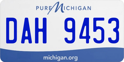 MI license plate DAH9453