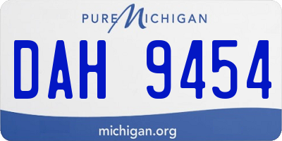 MI license plate DAH9454