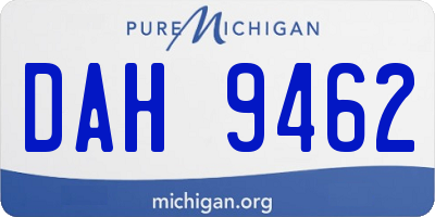 MI license plate DAH9462
