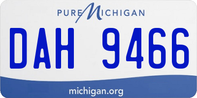 MI license plate DAH9466