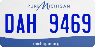 MI license plate DAH9469