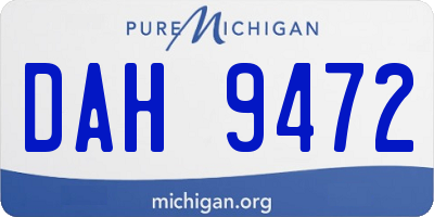 MI license plate DAH9472