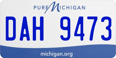 MI license plate DAH9473