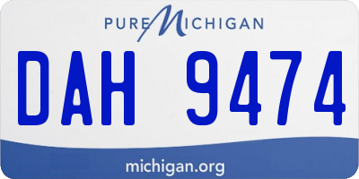 MI license plate DAH9474