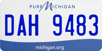 MI license plate DAH9483