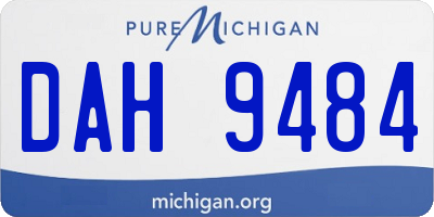 MI license plate DAH9484