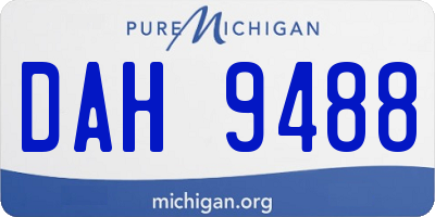 MI license plate DAH9488