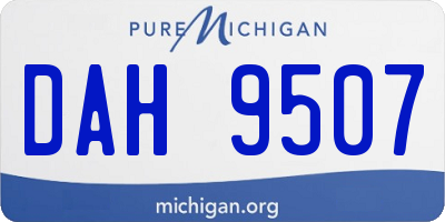 MI license plate DAH9507