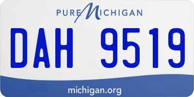MI license plate DAH9519